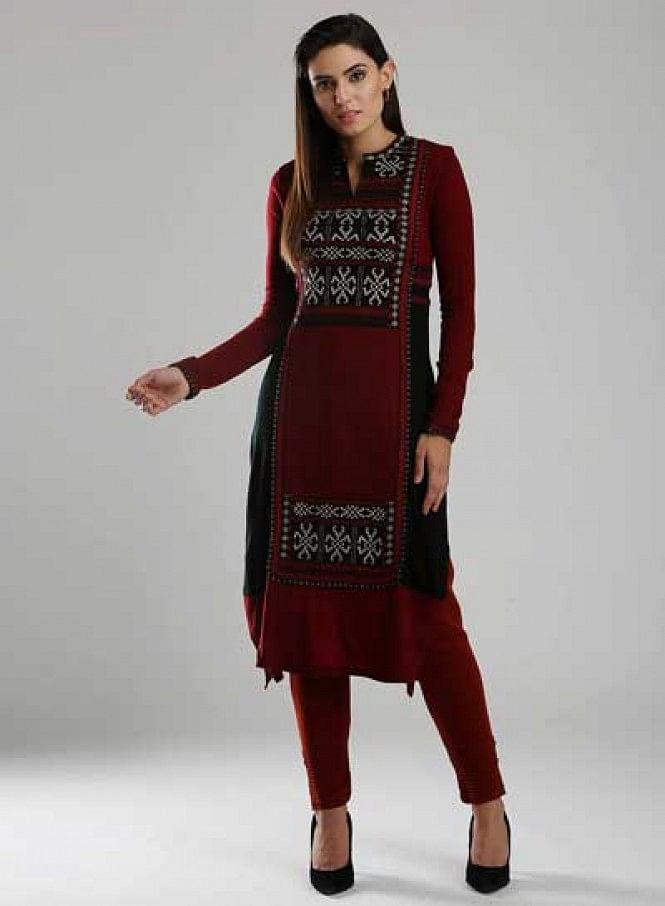 Winter Wear  Shop Woolen Kurtis KurtasEthnic Wear Online for Women  Biba