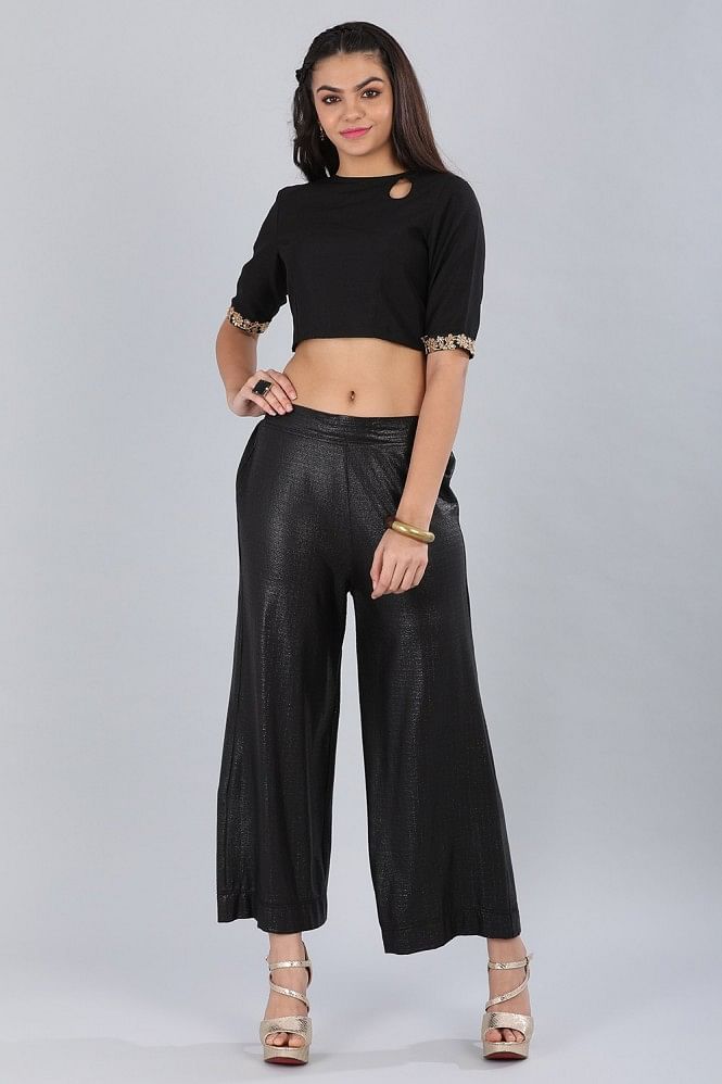 Shop Black Sequins Tulle Shimmer Pants for Women Online from India's Luxury  Designers 2024