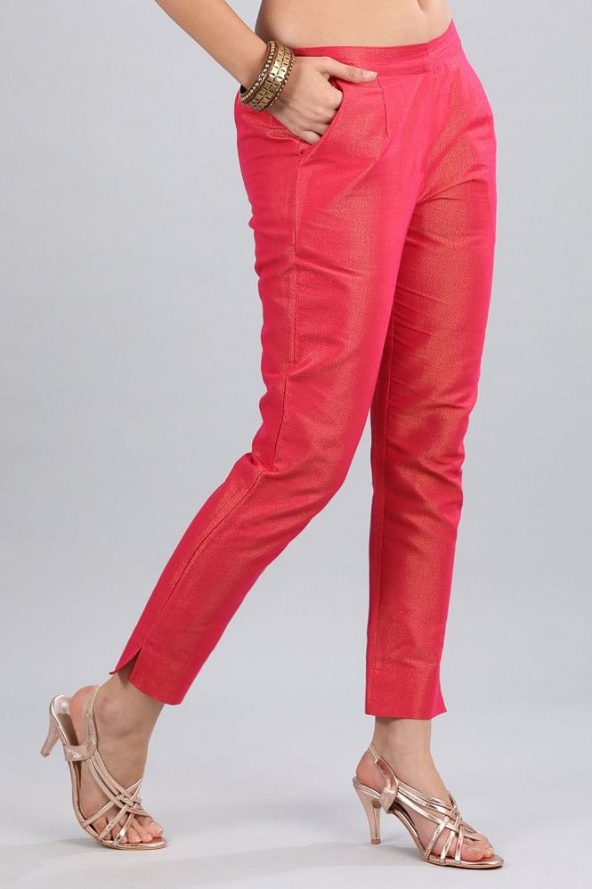 Pencil Pants Poppy Red  Unimod Chic Fashion