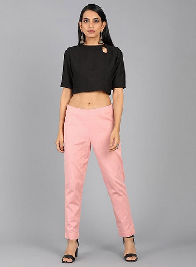 ASOS DESIGN wide leg suit pant with linen in dusty pink | ASOS