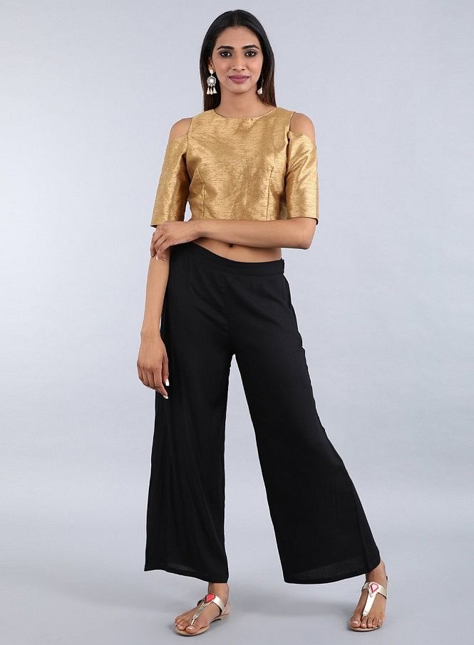 Twenty Dresses by Nykaa Fashion Sets  Buy Twenty Dresses by Nykaa Fashion  Black Style Becomes You Crop Top With Pants Set of 2 Online  Nykaa  Fashion