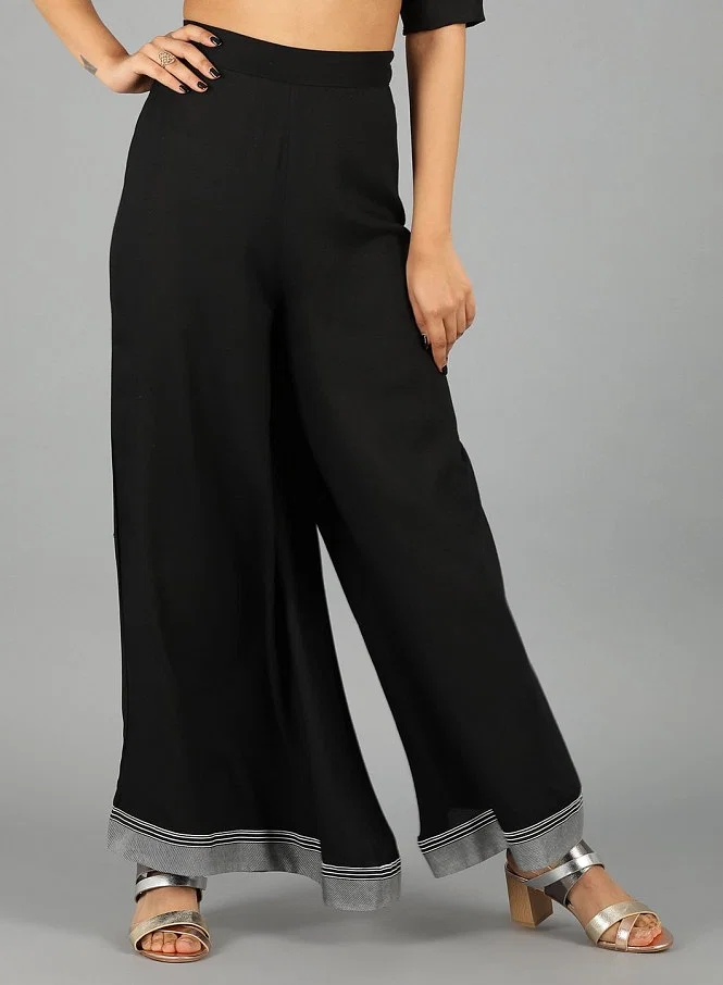 Buy Black Flared Pants Online - W for Woman