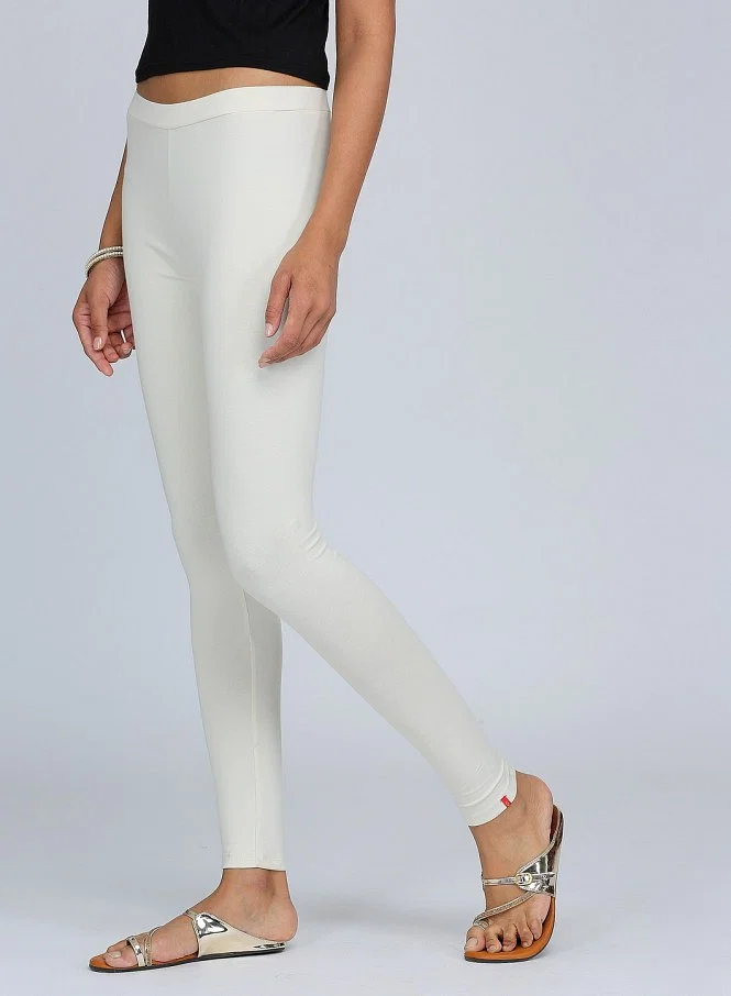 Buy White Ankle Length Tights Online - W for Woman