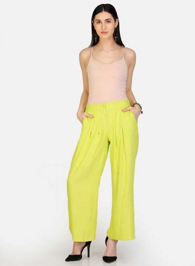 Buy ANRABESS Women's Linen Pants Casual Loose High Waist Drawstring Wide  Leg Capri Palazzo Pants Trousers with Pockets, Apricot, S at Amazon.in