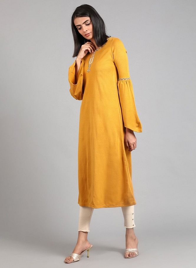 Stunning Yellow Kurti with Stylish Shrug | Designer Collection – Archittam  Fashion