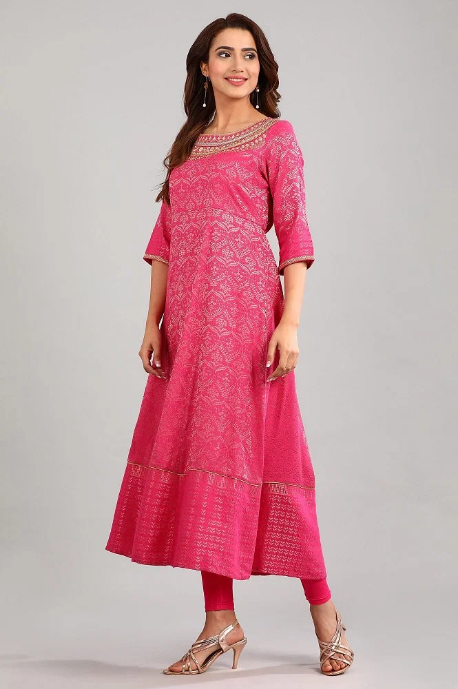 Casual Wear Single Strap Neck Pink Cotton Kurta at Rs 335/piece in New  Delhi