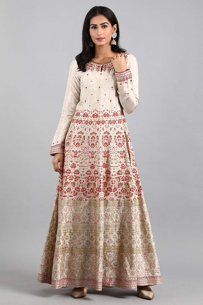 Buy White Anarkali Salwar Suits Online | Latest Designs & Looks