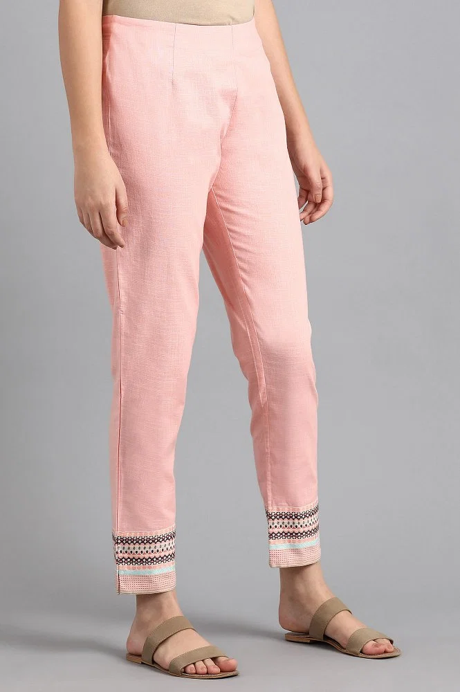 Buy Peach Trousers & Pants for Women by Nobarr Online