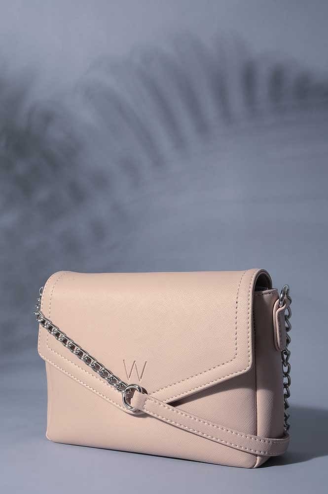 Buy Blush Saffiano Textured Semichain Strap Sling Bag  Wharper Online  W  for Woman