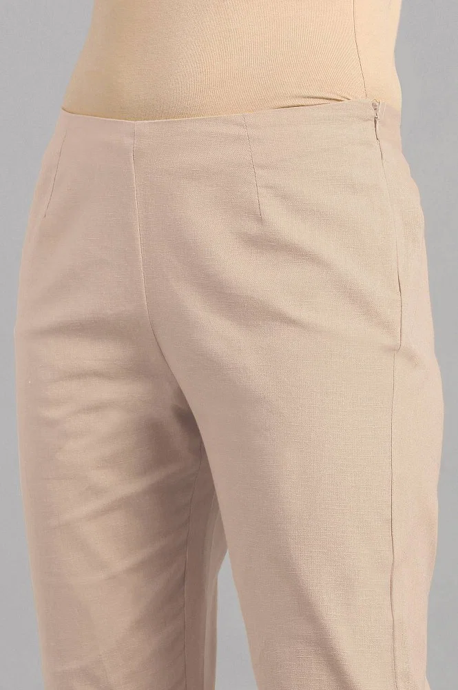 Buy Solids: Beige Women Pants Online