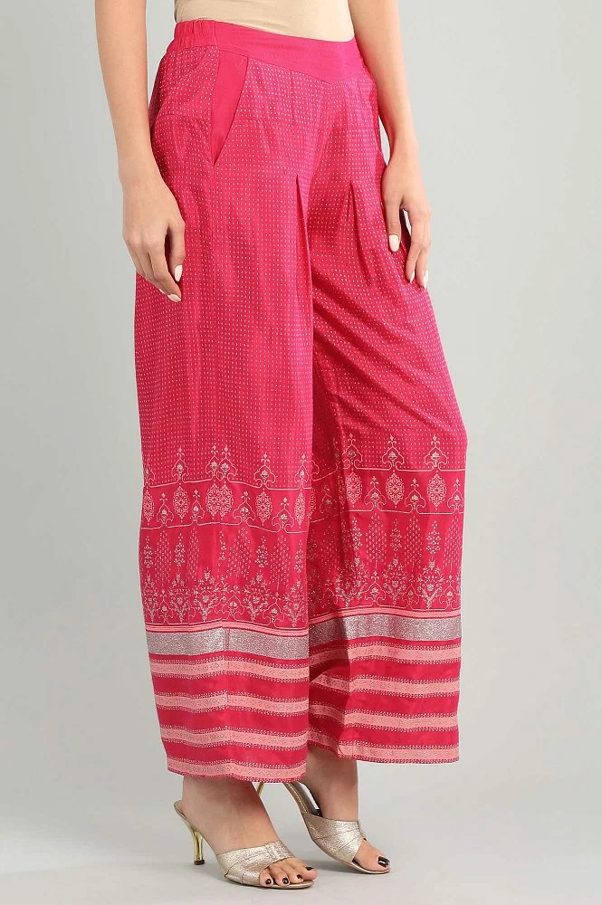 Plain Modern Ladies Cotton Pink Palazzo, Waist Size: 30.0, Size: M at Rs  170 in Ghaziabad