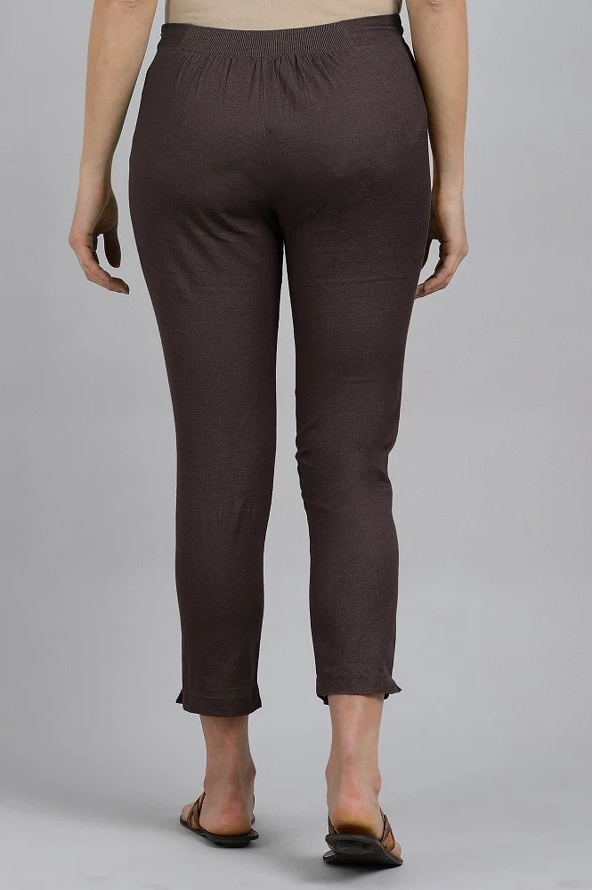 Buy online Grey Cotton Trousers from bottom wear for Women by Showoff for  ₹919 at 60% off