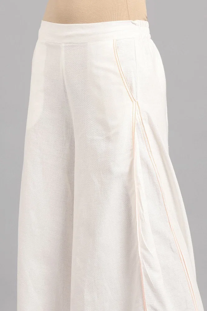 Buy White Drawstring Waist Flare Pants for Women Online in India