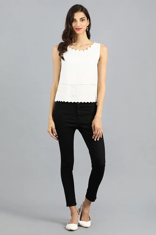 Buy Black Solid Jeggings Online - W for Woman