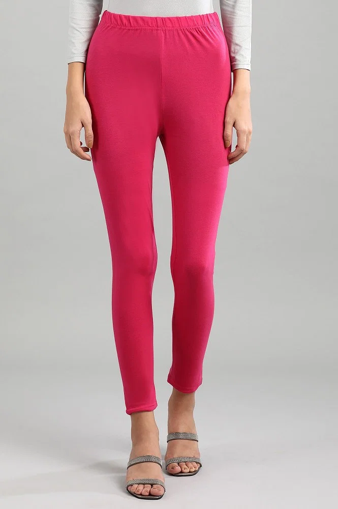 Buy Pink Knitted Winter Tights With Pintucks Online - W for Woman