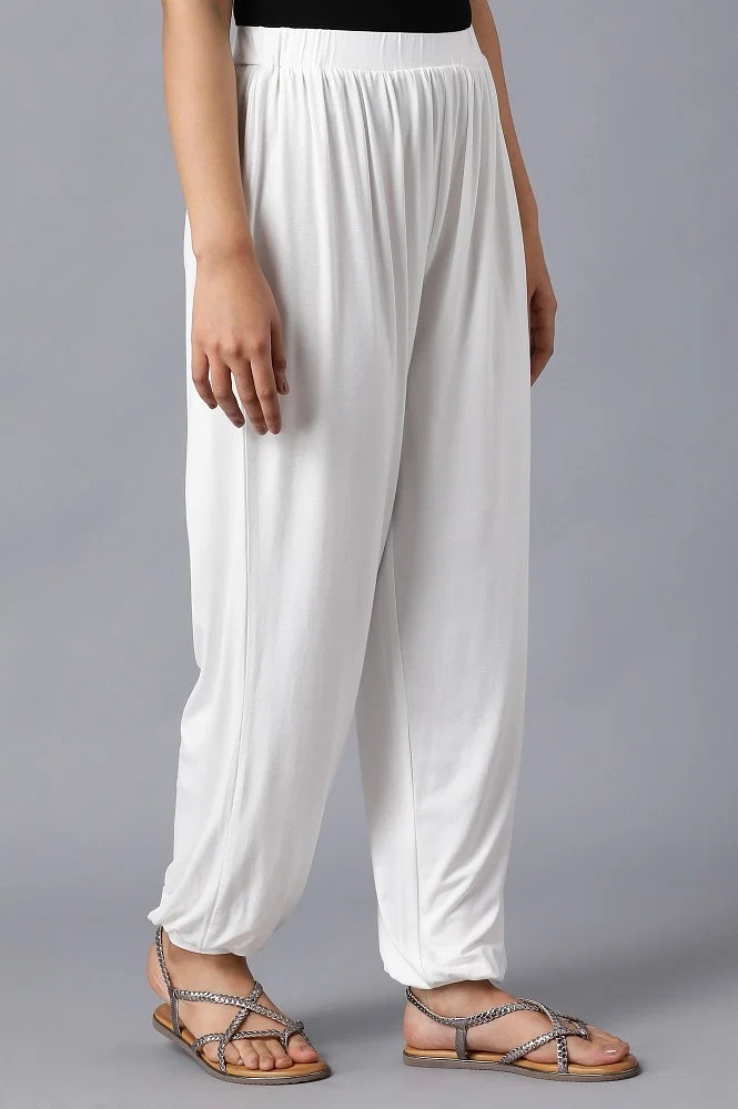 Buy White Harem Pants Online - Aurelia
