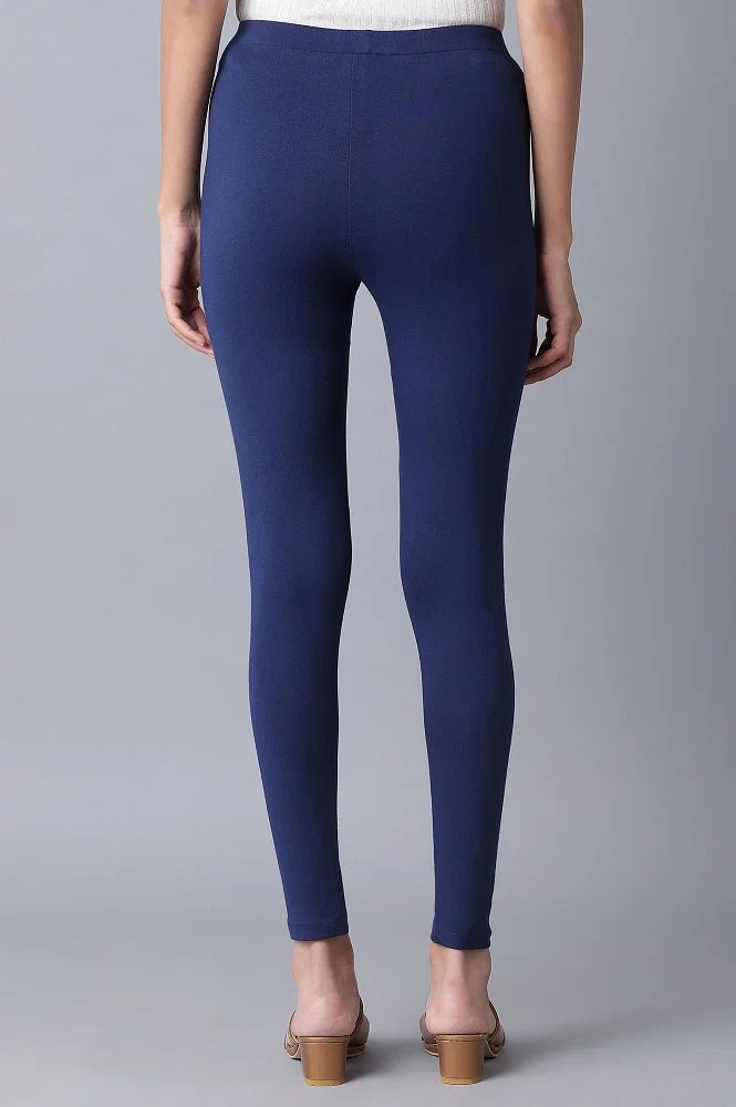 Buy Blue Ankle Length Tights Online - W for Woman