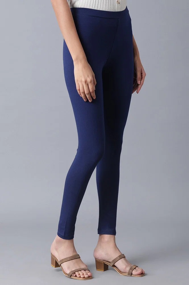 Vami Women's Cotton Ankle legging - Coral Blue – BONJOUR