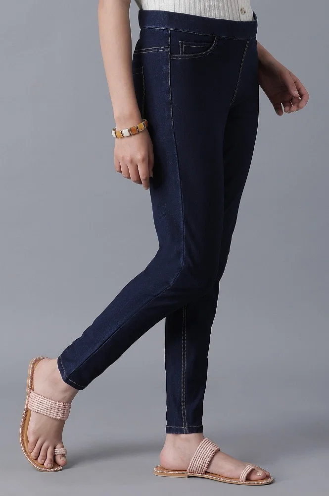 Buy Navy Blue Jeggings Online - W for Woman