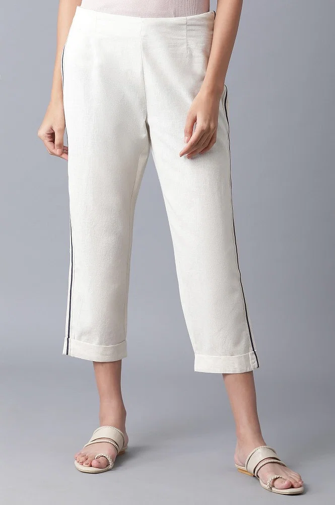 Buy Ecru Carrot Pants Online - W for Woman