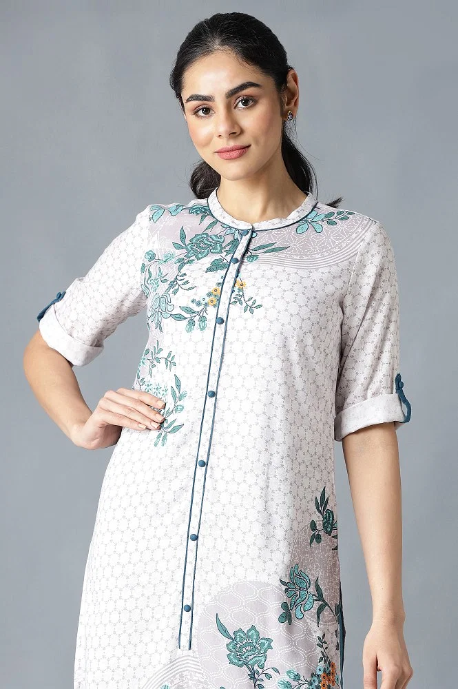 Buy Pink Floral Print Kurta Online - Aurelia