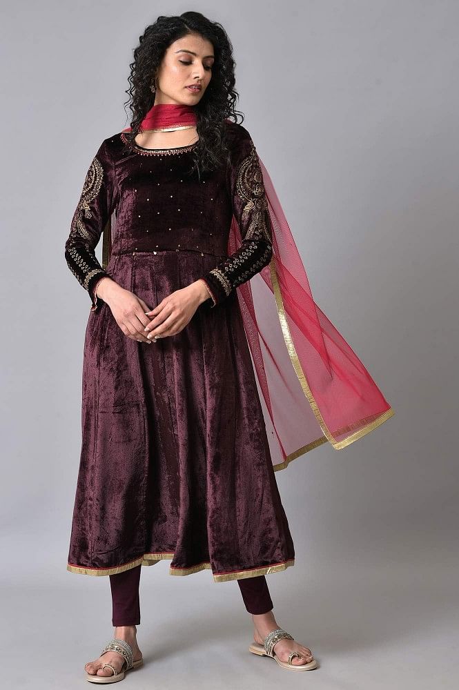 Designer Salwar Kameez Online USA,Latest Designer Salwar Suits Shopping:  Velvet