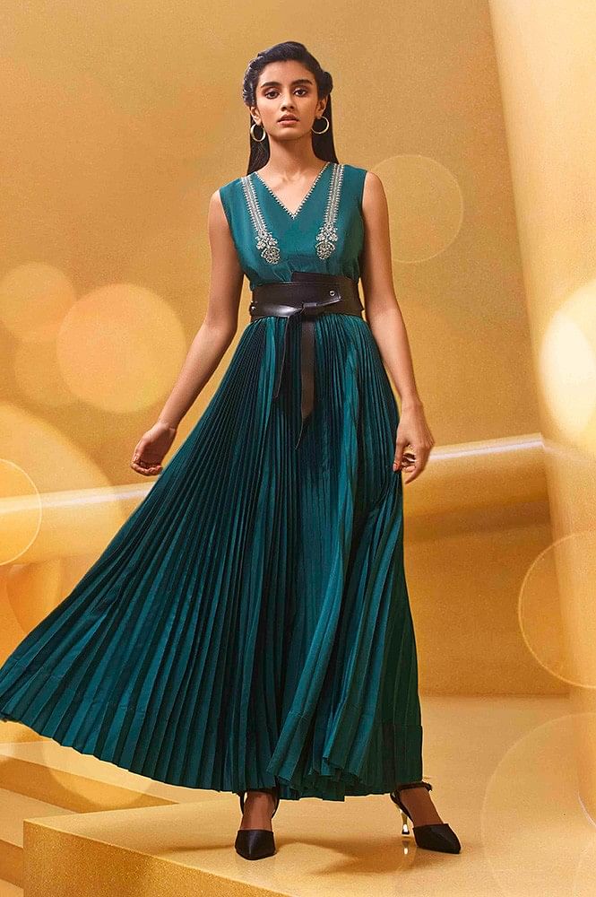 Buy Twenty Dresses By Nykaa Fashion Green On A High Maxi Dress Online