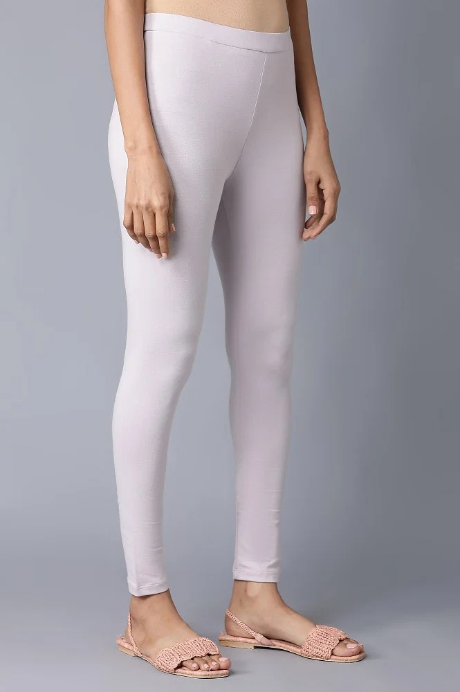 Buy Purple Cotton Jersey Lycra Tights Online - W for Woman