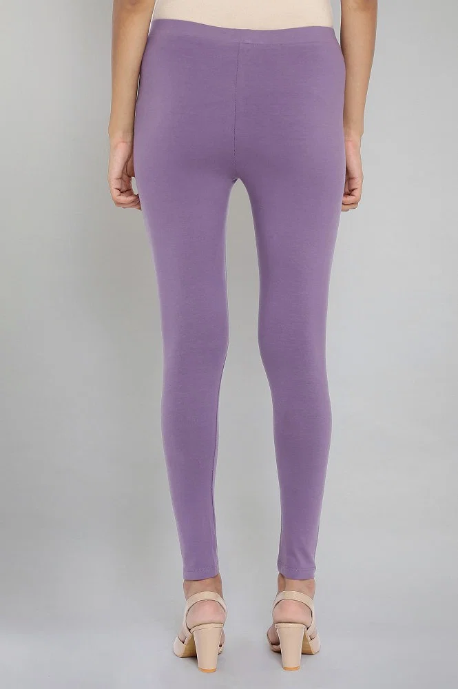 High Waist Purple Women Round Pocket Yoga Pants, Skin Fit at Rs 200 in Delhi