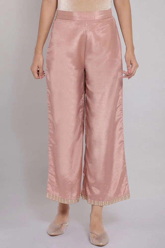 High Waist Patchwork Pure Cotton Casual Long Pants F2176