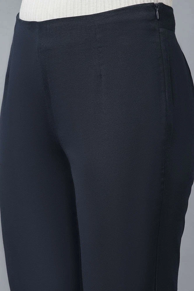 High Waist Navy Blue Women Plus Size Yoga Pant, Skin Fit at Rs 400