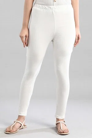 White Solid Tights