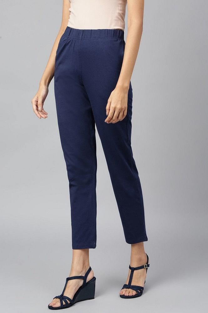 Womens Cotton Crop Top with Ankle Length Trousers Set  S  F Online Store