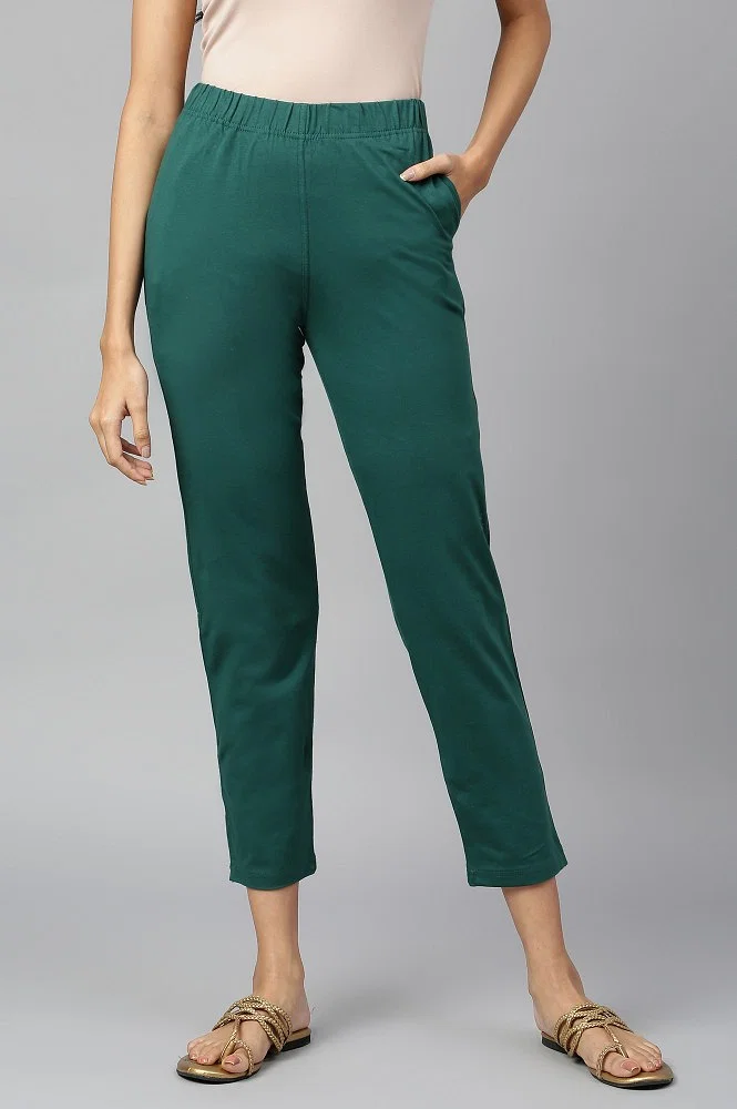 Buy Green Travel Jersey Pants Online - Aurelia