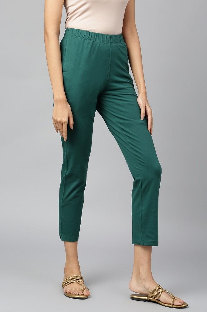 CIGARETTE PANT / FORMAL PANT /SOLID PANT/STRAIGHT FIT PANT/OFFICE PANT/GREEN  PANT FOR GIRLS AND