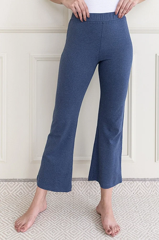 Buy Blue Flared Yoga Pants Online - Aurelia