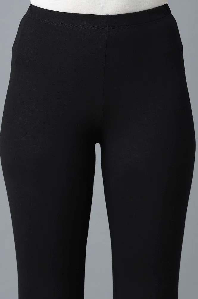 Buy TCG Bio wash 100% pure Cotton with Spandex Black Ankle legging Online  at Low Prices in India 