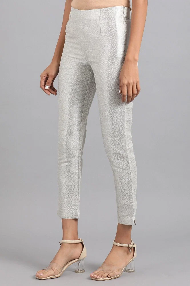 Halara Metallic Silver Casual Pants Size M - 67% off