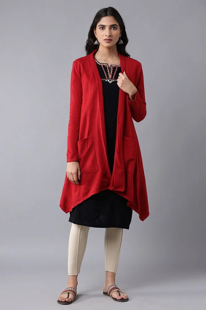 SKIM TWO PIECES CARDIGAN DRESS SET (RED) – Dress Code Chic Official