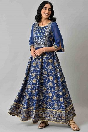 Buy Blue gown party wear Online for Women/Men/Kids in India - Etashee