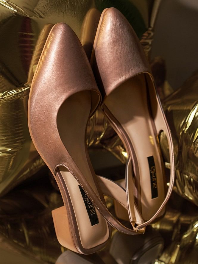 Banana Republic Gold Tan Suede D'Orsay Heels Size 10 M Alicia Shoes | eBay