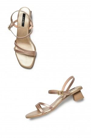 Buy Black Heeled Sandals for Women by Acai Online | Ajio.com