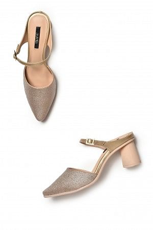 Buy Metro Women's Gold Shimmer Heels from top Brands at Best Prices Online  in India | Tata CLiQ
