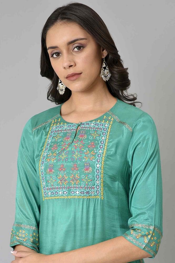 Fabindia Women's A-Line Silk Kurta Price in India, Full Specifications &  Offers | DTashion.com