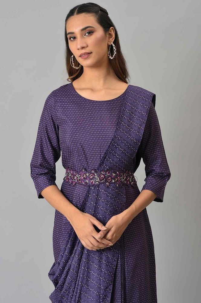 shivdharakurti Women A-line Purple Dress - Buy shivdharakurti Women A-line Purple  Dress Online at Best Prices in India | Flipkart.com