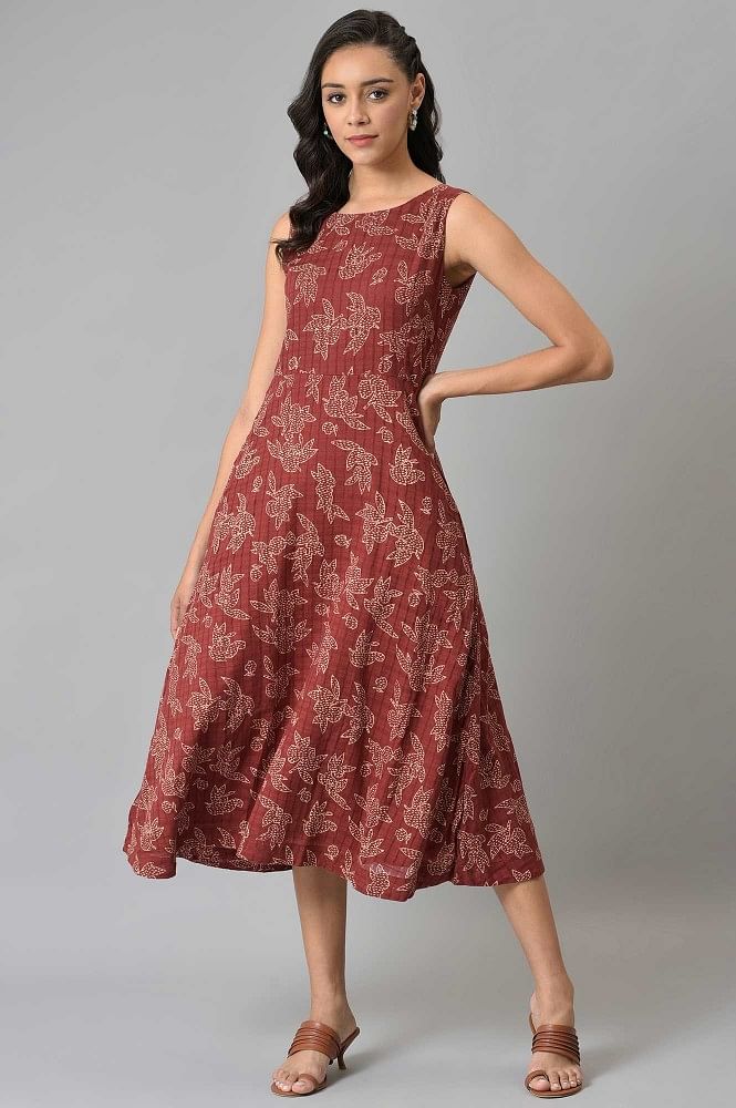 Elegance in Bloom: Women's Floral Print Jency Western Dress - Dresswala