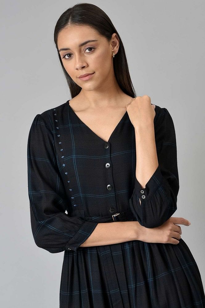 Buy Lipsy Black V Neck Flutter Sleeve Midi Dress from Next Germany