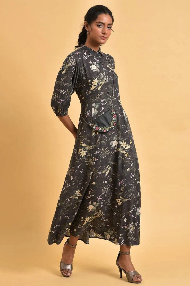 22+ Black Floral Embroidered Dress