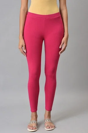 Buy Green Cotton Jersey Lycra Tights Online - W for Woman