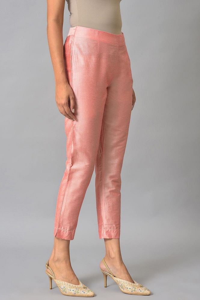 Attic and Barn Women's Peach Pants 44 IT at FORZIERI